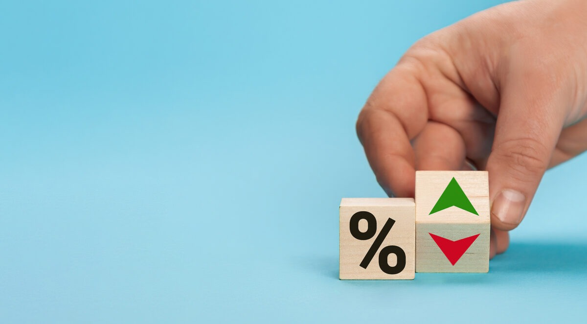 Cube Block With Percentage Symbol